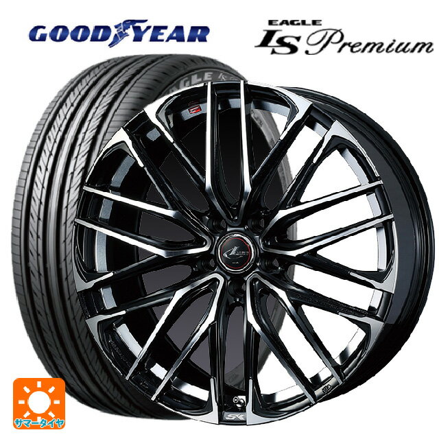 【最大3万円OFFクーポン 5/16 1:59迄】215/45R18 89W グッドイヤー イーグル LS プレミアム ウェッズ レオニス SK PBMC 18-7J 国産車用 サマータイヤホイール4本セット