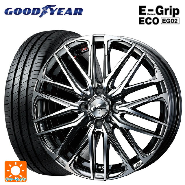 【6/15〜16限定 全品P5倍＆クーポン】165/50R16 75V グッドイヤー エフィシェントグリップ エコ EG02 ウェッズ レオニス SK BMCMC 16-5J 国産車用 サマータイヤホイール4本セット