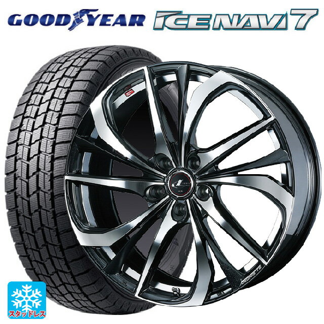 【6/15〜16限定 全品P5倍＆クーポン】215/45R17 87Q グッドイヤー アイスナビ7(数量限定) # ウェッズ レオニス TE PBMC 17-7J 国産車用 スタッドレスタイヤホイール4本セット