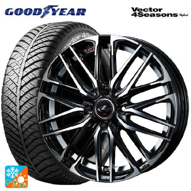 【6/22 20時〜 全品P5倍＆クーポン】165/50R15 73H グッドイヤー ベクターフォーシーズンズ ハイブリッド ウェッズ レオニス SK PBMC 15-4.5J 国産車用 オールシーズンタイヤホイール4本セット