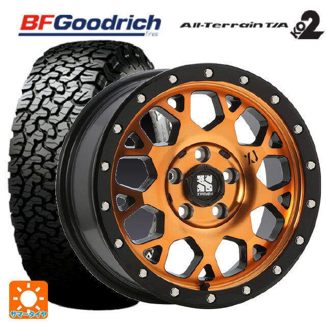 215/70R16 100/97R BFグッドリッチ オールテレーン TA KO2 ホワイトレター 正規品 エムエルジェイ エクストリームJ XJ04 Active Orange 16-7J 国産車用 サマータイヤホイール4本セット