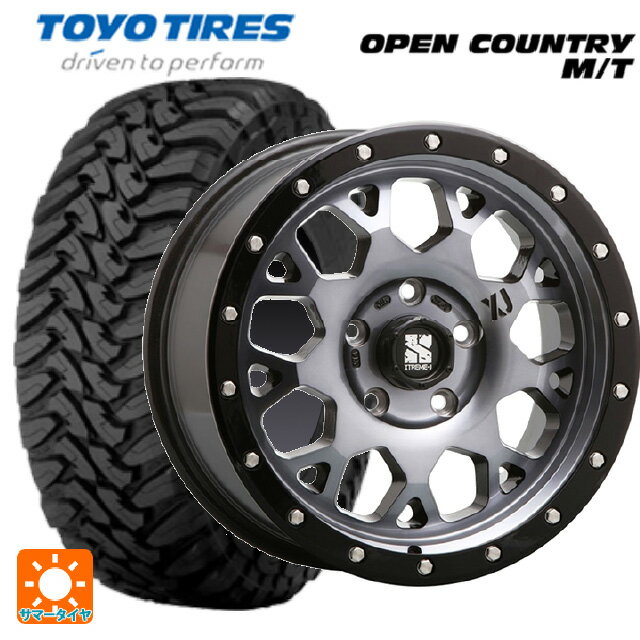 ジープ グラディエーター(JT系)用 35×12.5R17 121P トーヨー オープンカントリー MT ブラックレター エムエルジェイ エクストリームJ XJ04 Gloss Blk. M. Smoke 新品サマータイヤホイール 5本セット