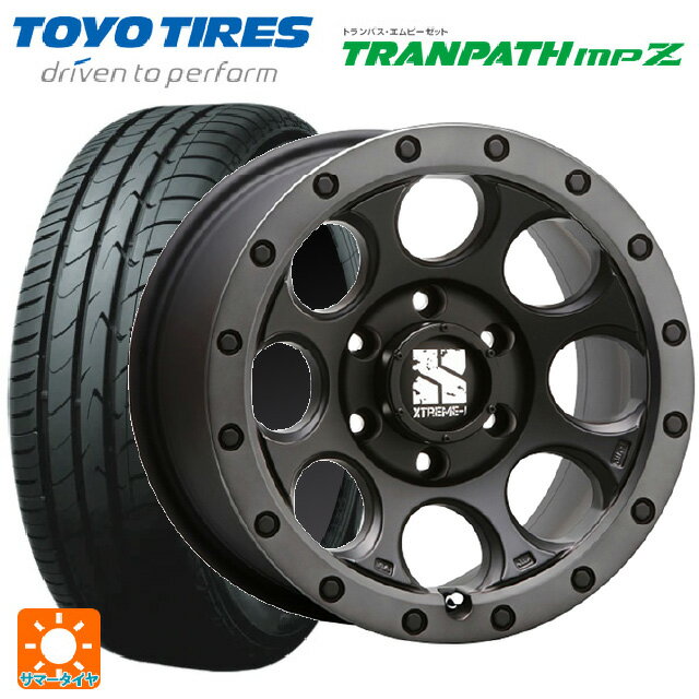 【6/11 1:59迄 全品ポイント5倍】215/45R17 91W トーヨー トランパス MPZ エムエルジェイ エクストリームJ XJ03 Flat Black Smoke 17-7.5J 国産車用 サマータイヤホイール4本セット