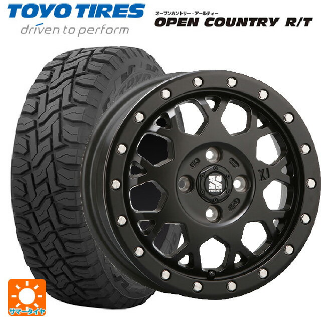 【6/22 20時〜 全品P5倍＆クーポン】155/65R14 75Q トーヨー オープンカントリー RT ブラックレター # エムエルジェイ エクストリームJ XJ04 Satin Black 14-4.5J 国産車用 サマータイヤホイール4本セット