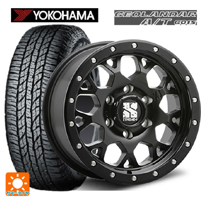 ジープ コンパス(M624)用 215/65R16 98H ヨコハマ ジオランダー A/T G015 ブラックレター 正規品 エムエルジェイ エクストリームJ XJ04 Satin Black 新品サマータイヤホイール 4本セット