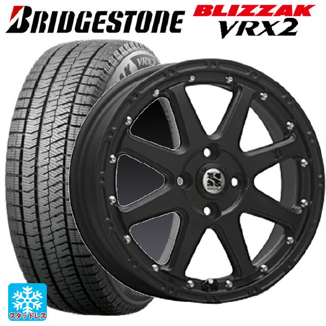【6/22 20時〜 全品P5倍＆クーポン】165/55R14 72Q ブリヂストン ブリザック VRX2 正規品 エムエルジェイ エクストリームJ Flat Black 14-4.5J 国産車用 スタッドレスタイヤホイール4本セット