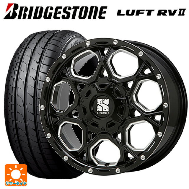 ホンダ ZR-V(RZ4)用 2025年製 215/60R17 96H ブリヂストン ルフトRV2(日本製) 正規品 # エムエルジェイ エクストリームJ XJ06 Gloss Black Milled 新品サマータイヤホイール 4本セット