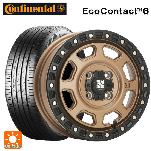 【6/22 20時〜 全品P5倍＆クーポン】165/70R14 85T XL コンチネンタル エココンタクト 6 正規品 エムエルジェイ エクストリームJ XJ07 Matte Bronze　BKRim 14-5J 国産車用 サマータイヤホイール4本セット