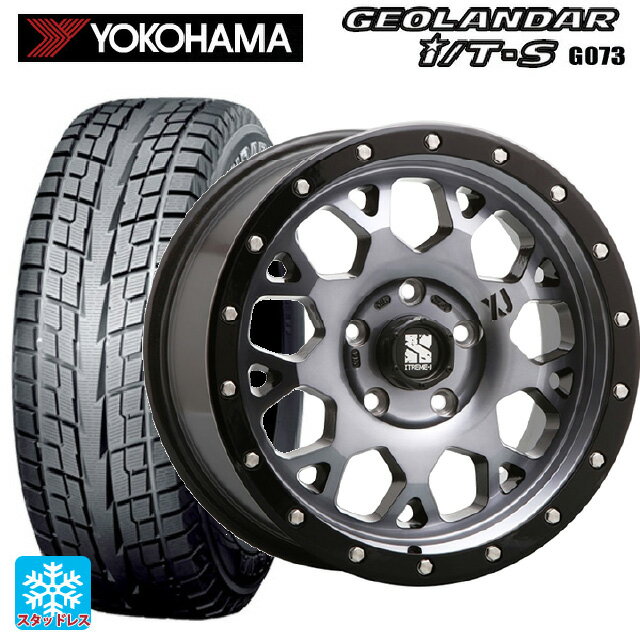 【6/15〜16限定 全品P5倍＆クーポン】215/65R16 98Q ヨコハマ ジオランダー ITS G073 正規品 エムエルジェイ エクストリームJ XJ04 Gloss Blk. M. Smoke 16-7J 国産車用 スタッドレスタイヤホイール4本セット