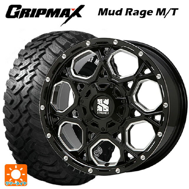 235/70R16 106Q グリップマックス マッドレイジ M/T ホワイトレター エムエルジェイ エクストリームJ XJ06 Gloss Black Milled 16-7J 国産車用 サマータイヤホイール4本セット