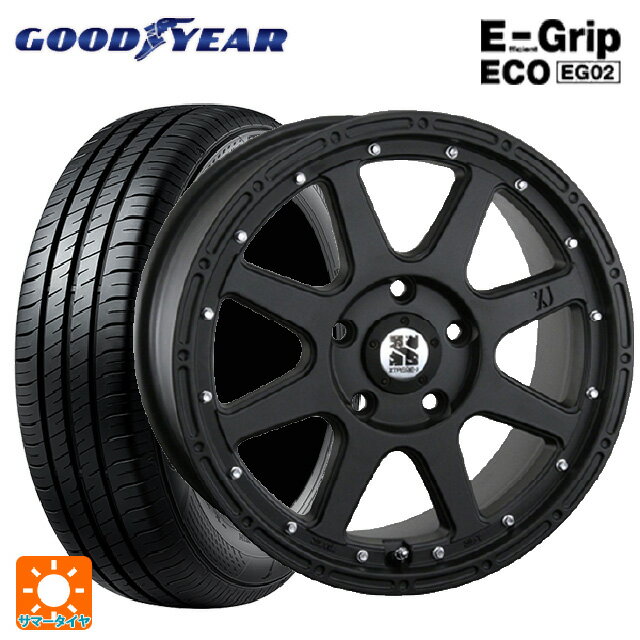 トヨタ プリウス(60系)用 195/65R16 92H グッドイヤー エフィシェントグリップ エコ EG02 エムエルジェイ エクストリームJ Flat Black 新品サマータイヤホイール 4本セット