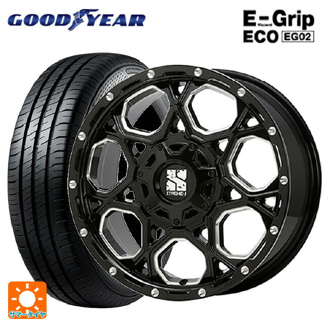 【10/14 20時〜最大3万円OFFクーポン】トヨタ ライズハイブリッド(A202)用 195/65R16 92H グッドイヤー エフィシェントグリップ エコ EG02 エムエルジェイ エクストリームJ XJ06 Gloss Black Milled 新品サマータイヤホイール 4本セット