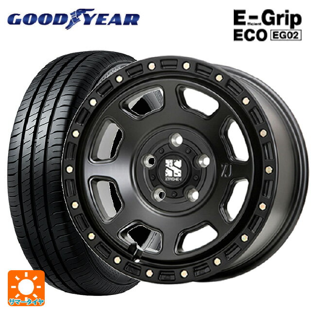 205/60R16 92H グッドイヤー エフィシェントグリップ エコ EG02 # エムエルジェイ エクストリームJ XJ07 Satin Black 16-7J 国産車用 サマータイヤホイール4本セット