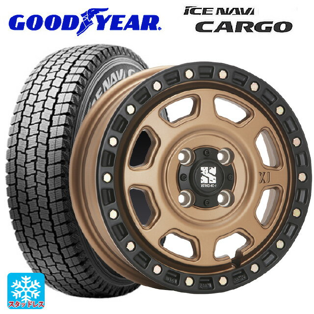 【5/27 1:59迄 最大3万円OFFクーポン】145/80R12 80/78N グッドイヤー アイスナビ カーゴ エムエルジェイ エクストリームJ XJ07 Matte Bronze　BKRim 12-4J 国産車用 スタッドレスタイヤホイール4本セット