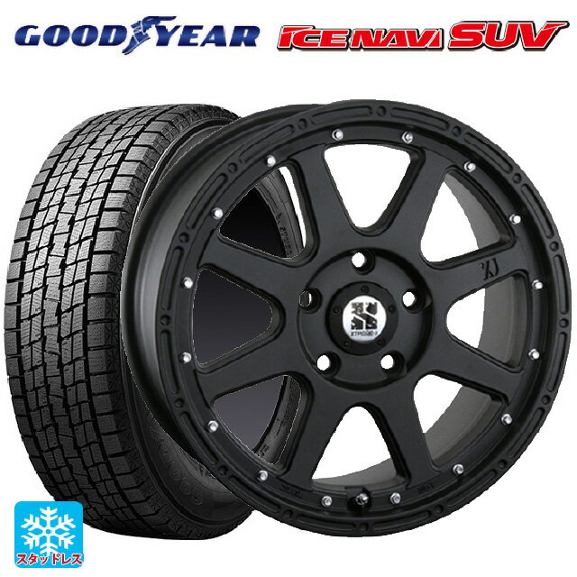 【6/22 20時〜 全品P5倍＆クーポン】225/70R16 103Q グッドイヤー アイスナビ SUV エムエルジェイ エクストリームJ Flat Black 16-7J 国産車用 スタッドレスタイヤホイール4本セット