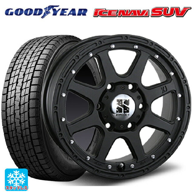 トヨタ ランドクルーザープラド(150系)用 2025年製 265/60R18 110Q グッドイヤー アイスナビ SUV # エムエルジェイ エクストリームJ Flat Black 新品スタッドレスタイヤホイール 4本セット
