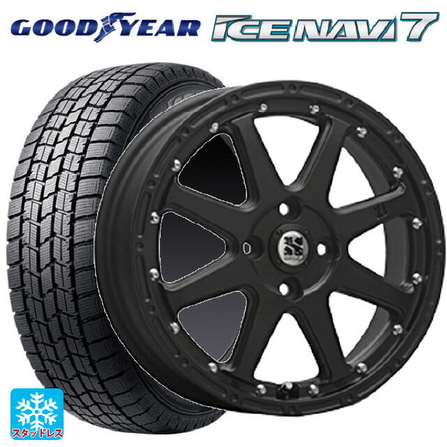 2024年製 165/55R14 72Q グッドイヤー アイスナビ7(数量限定) エムエルジェイ エクストリームJ Flat Black 14-4.5J 国産車用 スタッドレスタイヤホイール4本セット