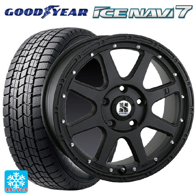 215/65R16 98Q グッドイヤー アイスナビ7(数量限定) エムエルジェイ エクストリームJ Flat Black 16-7J 国産車用 スタッドレスタイヤホイール4本セット