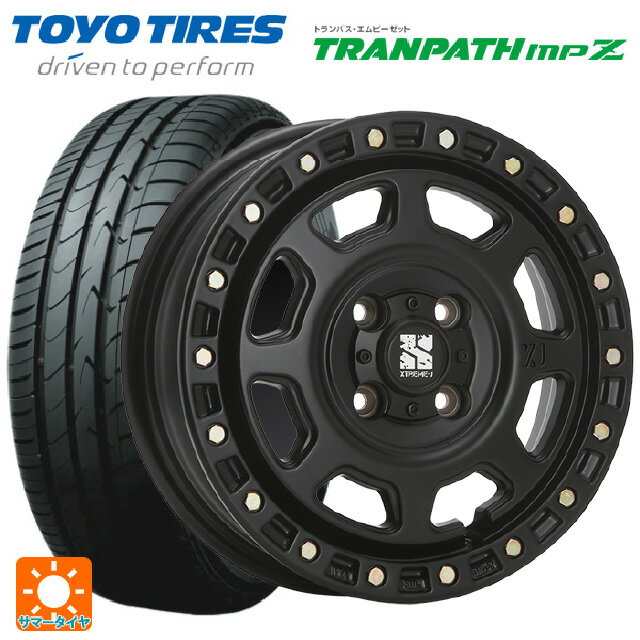 【6/22 20時〜 全品P5倍＆クーポン】175/65R14 82H トーヨー トランパス MPZ エムエルジェイ エクストリームJ XJ07 Satin Black 14-5J 国産車用 サマータイヤホイール4本セット