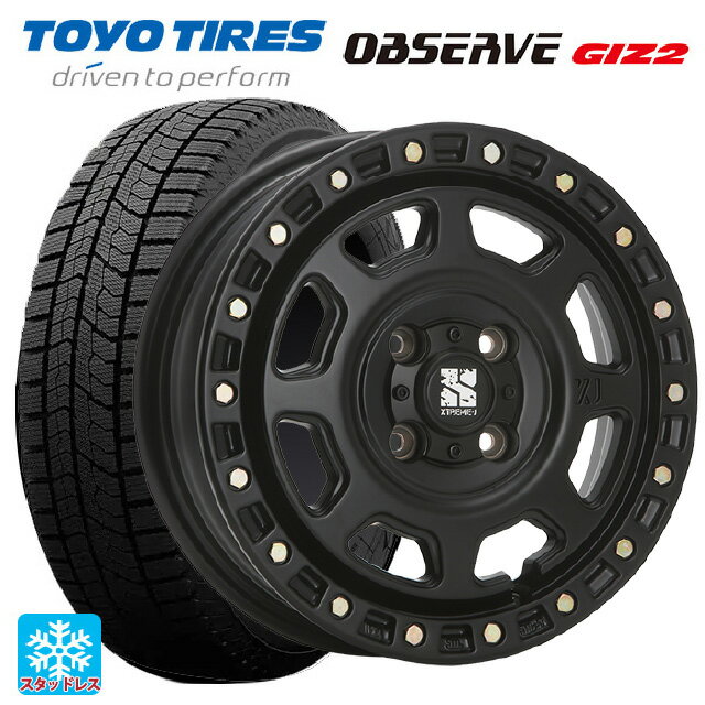 155/65R13 73Q トーヨー オブザーブ ガリットギズ2 エムエルジェイ エクストリームJ XJ07 Satin Black 13-4J 国産車用 スタッドレスタイヤホイール4本セット