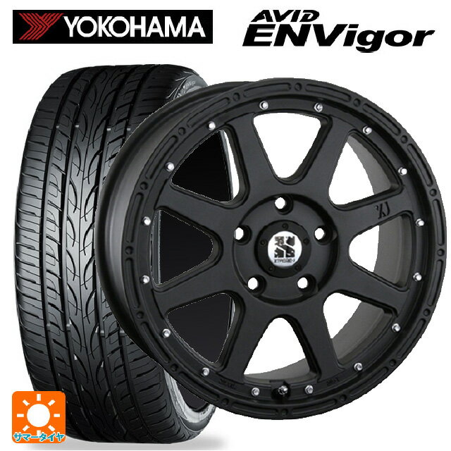225/40R18 92W XL ヨコハマ エービット エンビガー S321 エムエルジェイ エクストリームJ（箱違い） Flat Black 18-8J 国産車用 サマータイヤホイール4本セット