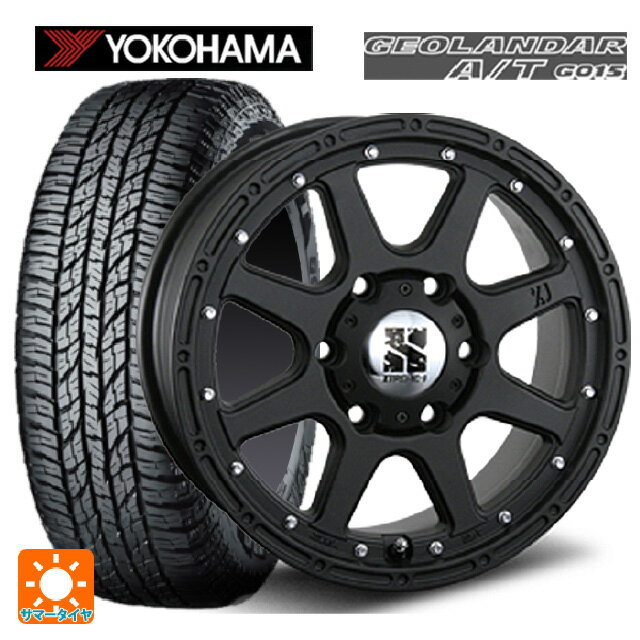 トヨタ ハイラックス(120系)用 265/65R18 125/122S ヨコハマ ジオランダー A/T G015 ブラックレター エクストリームJ Flat Black 新品サマータイヤホイール 4本セット