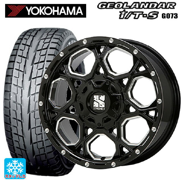 【6/15〜16限定 全品P5倍＆クーポン】215/65R16 98Q ヨコハマ ジオランダー ITS G073 正規品 エムエルジェイ エクストリームJ XJ06 Gloss Black Milled 16-7J 国産車用 スタッドレスタイヤホイール4本セット