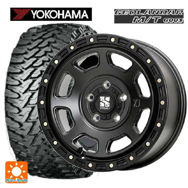 【5/9 20時〜 最大3万円OFFクーポン】ジープ グラディエーター(JT系)用 255/75R17 111/108Q ヨコハマ ジオランダー M/T G003 エクストリームJ XJ07 Satin Black 新品サマータイヤホイール 4本セット