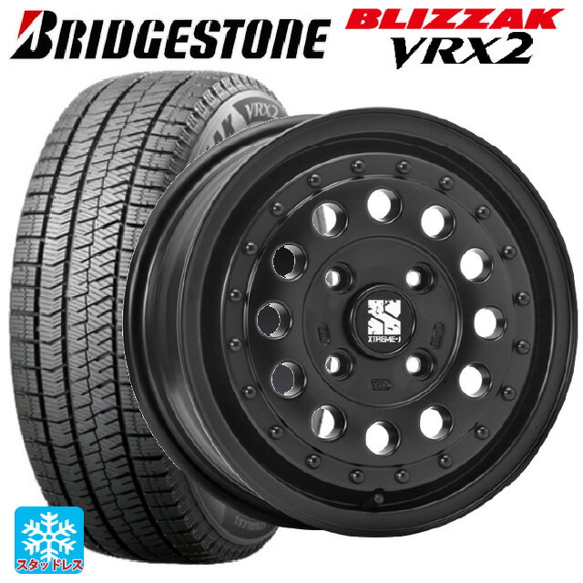 2024年製 165/70R14 81Q ブリヂストン ブリザック VRX2 正規品 エムエルジェイ エクストリームJ ラギッド サテンブラック 14-5J 国産車用 スタッドレスタイヤホイール4本セット