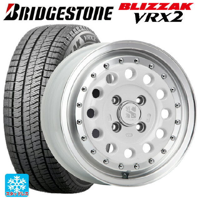 185/70R14 88Q ブリヂストン ブリザック VRX2 # 正規品 エムエルジェイ エクストリームJ ラギッド ホワイト/リムポリッシュ 14-5J 国産車用 スタッドレスタイヤホイール4本セット