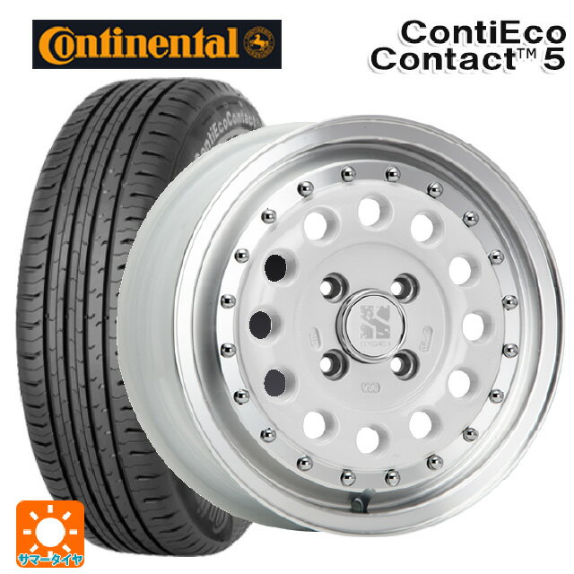 【6/15〜16限定 全品P5倍＆クーポン】165/65R14 79T コンチネンタル コンチエココンタクト 5 正規品 エムエルジェイ エクストリームJ ラギッド ホワイト/リムポリッシュ 14-5J 国産車用 サマータイヤホイール4本セット