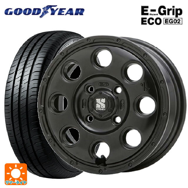 155/65R13 73S グッドイヤー エフィシェントグリップ エコ EG02 エムエルジェイ エクストリームJ KK03 Satin Black 13-4J 国産車用 サマータイヤホイール4本セット