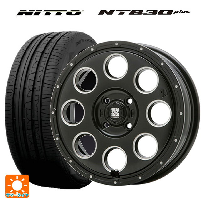 165/55R15 75V ニットー NT830 プラス エムエルジェイ エクストリームJ KK03 Black Milled 15-4.5J 国産車用 サマータイヤホイール4本セット
