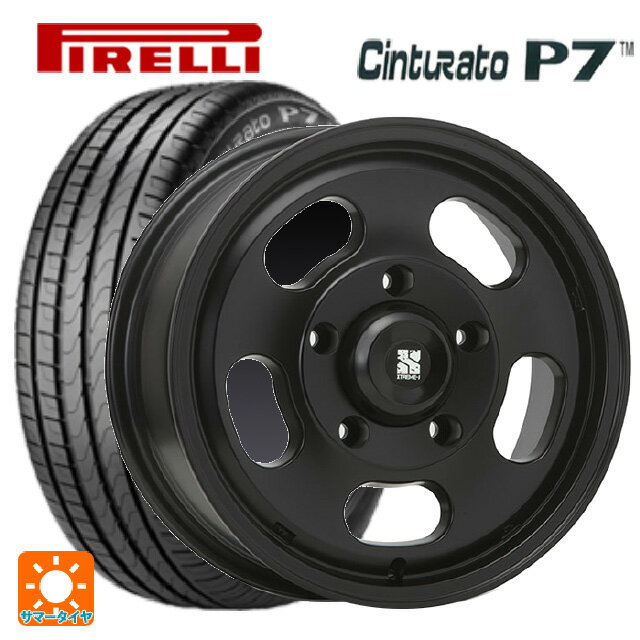 205/55R16 91V ピレリ チンチュラートP7 正規品 エムエルジェイ エクストリームJ Dスロット サテンブラック 16-6.5J 国産車用 サマータイヤホイール4本セット