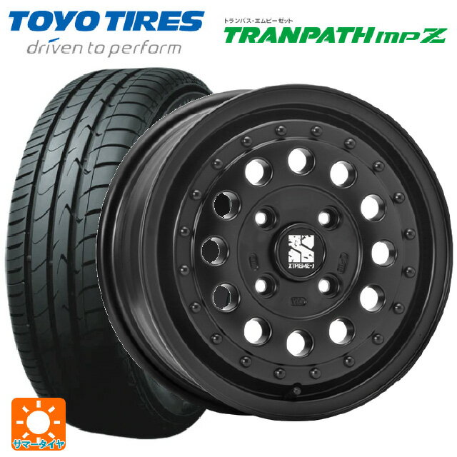 【6/22 20時〜 全品P5倍＆クーポン】175/65R14 82H トーヨー トランパス MPZ エムエルジェイ エクストリームJ ラギッド サテンブラック 14-5J 国産車用 サマータイヤホイール4本セット