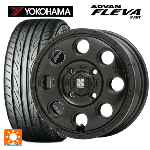 165/50R15 73V ヨコハマ アドバン フレバ V701 正規品 エムエルジェイ エクストリームJ KK03 Satin Black 15-4.5J 国産車用 サマータイヤホイール4本セット