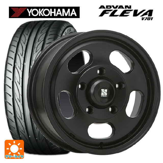 205/55R16 91W ヨコハマ アドバン フレバ V701 エムエルジェイ エクストリームJ Dスロット サテンブラック 16-6.5J 国産車用 サマータイヤホイール4本セット