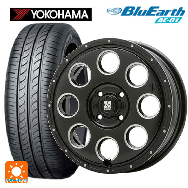【6/11 1:59迄 全品ポイント5倍】165/55R14 72V ヨコハマ ブルーアース AE01 エムエルジェイ エクストリームJ KK03 Black Milled 14-4.5J 国産車用 サマータイヤホイール4本セット