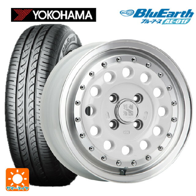 175/65R14 82S ヨコハマ ブルーアース AE01F エムエルジェイ エクストリームJ ラギッド ホワイト/リムポリッシュ 14-5J 国産車用 サマータイヤホイール4本セット