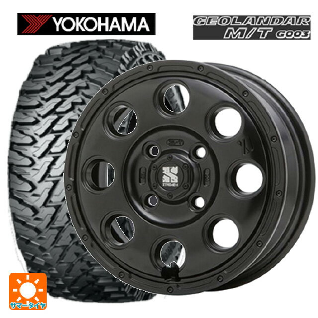 【6/11 1:59迄 全品ポイント5倍】145/80R12 80/78N ヨコハマ ジオランダー M/T G003 正規品 # エムエルジェイ エクストリームJ KK03 Satin Black 12-4J 国産車用 サマータイヤホイール4本セット