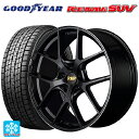 【10/17 23:59迄 最大3万円OFFクーポン】225/55R19 99Q グッドイヤー アイスナビ SUV エムアイディー MID エクスクルーシブ 025F セミグロスブラック+リムエッジDC+ロゴマシニング 19-8J 国産車用 スタッドレスタイヤホイール4本セット