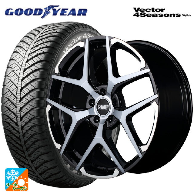 【4/4〜 最大3万円OFFクーポン】235/50R18 101H XL グッドイヤー ベクターフォーシーズンズ ハイブリッド エムアイディー MID エクスクルーシブ 025FX ブラックポリッシュ/ハイブリッドクリア/シルバー 18-8J 国産車用 オールシーズンタイヤホイール4本セット