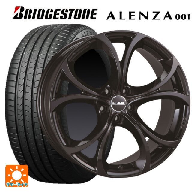 【6/20限定 全品P5倍＆クーポン】アルファロメオ ステルヴィオ(949系)用 235/55R19 101W ブリヂストン アレンザ001 正規品(数量限定) 阿部商会 マック ラリオ グロスブラック 新品サマータイヤホイール 4本セット