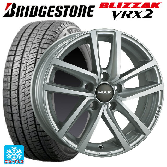 アウディ A1(GBD系)用 2024年製 185/65R15 88Q ブリヂストン ブリザック VRX2 正規品 # 阿部商会 マック ドレスデン シルバー 新品スタッドレスタイヤホイール 4本セット
