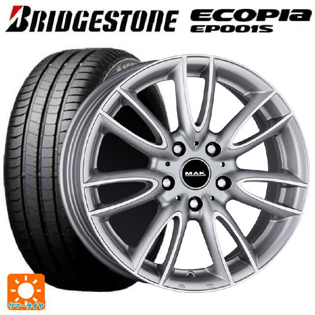 ミニ ミニクラブマン(F54)用 205/55R16 91V ブリヂストン エコピア EP001S 正規品 阿部商会 マック ジャッキー シルバー 新品サマータイヤホイール 4本セット