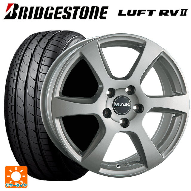 【5/9 20時〜 最大3万円OFFクーポン】ルノー カングー(KW系)用 2024年製 195/65R15 91H ブリヂストン ルフトRV2(日本製) 正規品 # マック ヴィンチー シルバー 新品サマータイヤホイール 4本セット