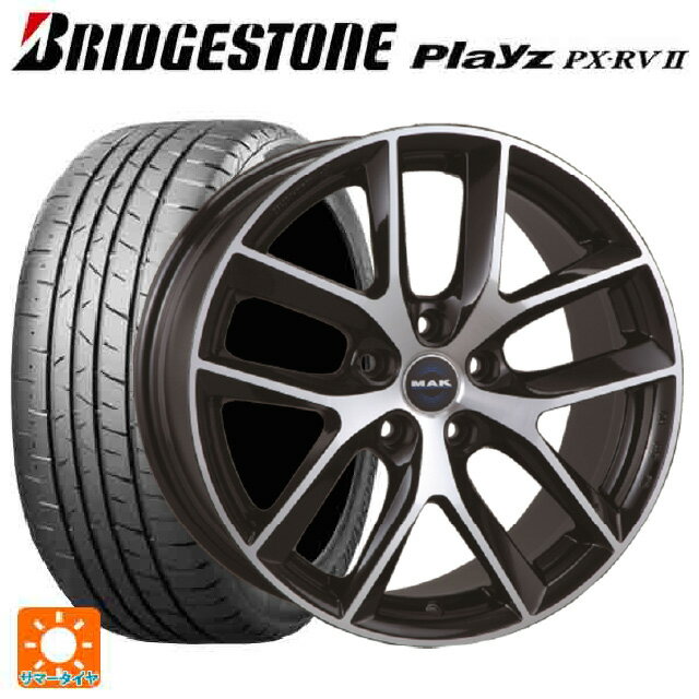 【6/4 20時〜 最大3万円OFFクーポン】225/45R18 95W XL ブリヂストン プレイズ PX-RV2 正規品 # 阿部商会 マック ボルテージ ブラックミラー 18-8.5J 国産車用 サマータイヤホイール4本セット