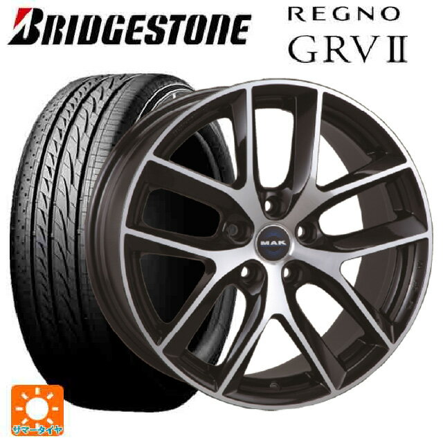 【6/4 20時〜 最大3万円OFFクーポン】225/45R18 95W XL ブリヂストン レグノ GRV2 正規品 阿部商会 マック ボルテージ ブラックミラー 18-8.5J 国産車用 サマータイヤホイール4本セット