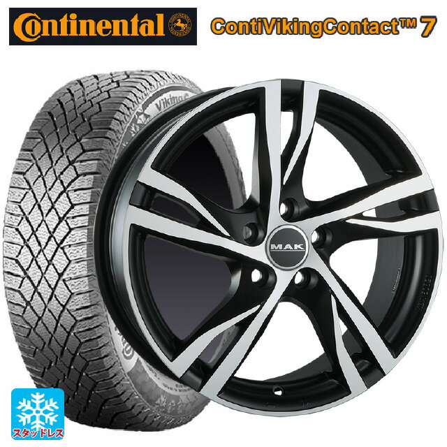 ジャガー E-PACE(DF2系)用 235/60R18 107T XL コンチネンタル コンチバイキングコンタクト7 正規品 阿部商会 マック ストックホルム アイスブラック 新品スタッドレスタイヤホイール 4本セット