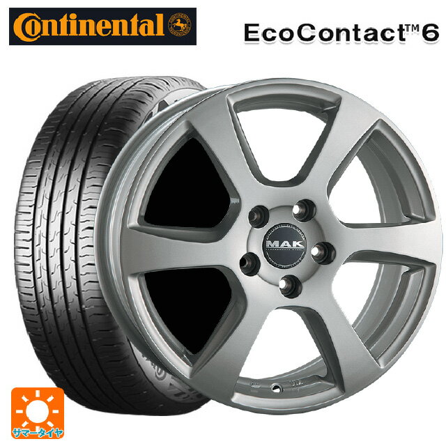 【最大3万円OFFクーポン 5/16 1:59迄】ルノー カングー(KW系)用 195/65R15 91V コンチネンタル エココンタクト 6 正規品 マック ヴィンチー シルバー 新品サマータイヤホイール 4本セット